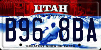 UT license plate B968BA