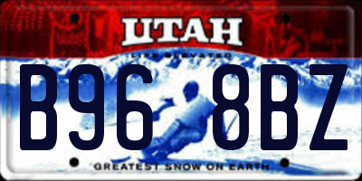 UT license plate B968BZ