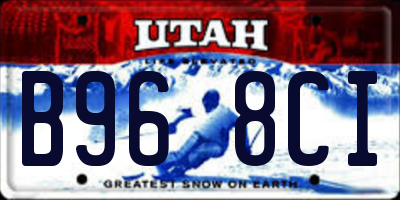 UT license plate B968CI