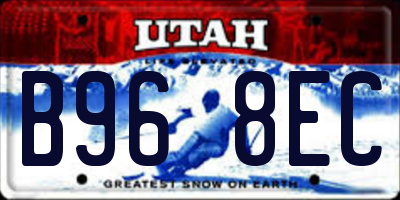 UT license plate B968EC