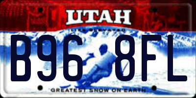 UT license plate B968FL