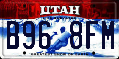 UT license plate B968FM