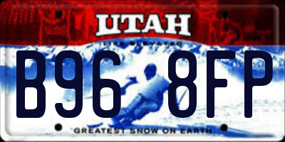 UT license plate B968FP