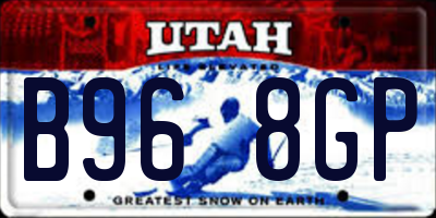 UT license plate B968GP