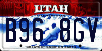 UT license plate B968GV