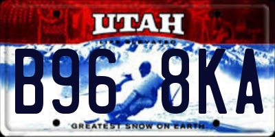 UT license plate B968KA