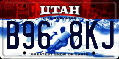 UT license plate B968KJ