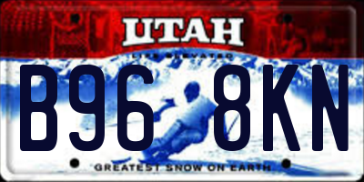 UT license plate B968KN