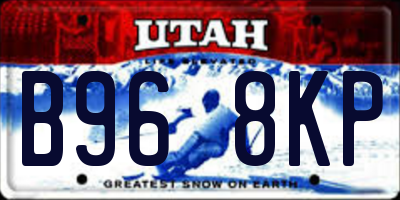 UT license plate B968KP