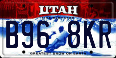 UT license plate B968KR