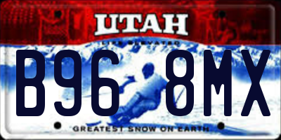 UT license plate B968MX