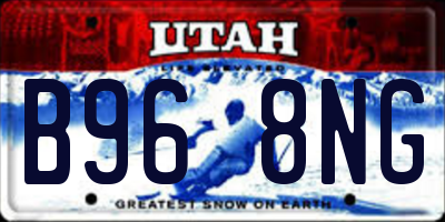 UT license plate B968NG