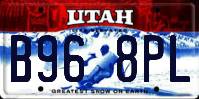 UT license plate B968PL