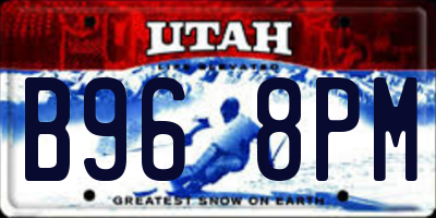 UT license plate B968PM