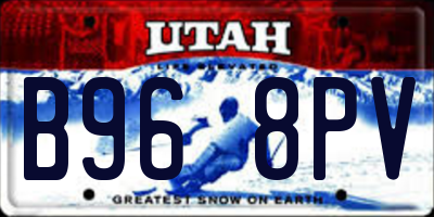 UT license plate B968PV
