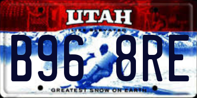 UT license plate B968RE
