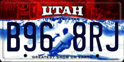 UT license plate B968RJ