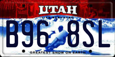 UT license plate B968SL