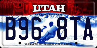 UT license plate B968TA