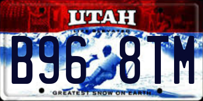 UT license plate B968TM
