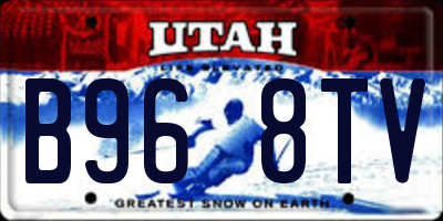 UT license plate B968TV