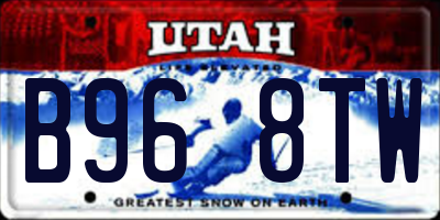 UT license plate B968TW