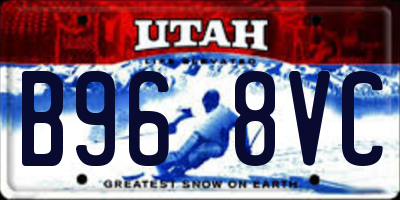 UT license plate B968VC