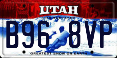 UT license plate B968VP