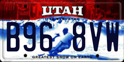 UT license plate B968VW