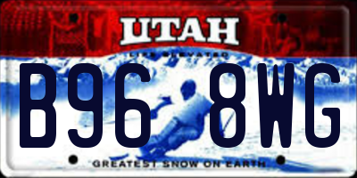 UT license plate B968WG