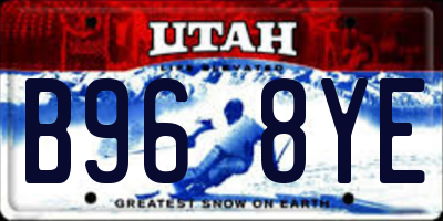 UT license plate B968YE
