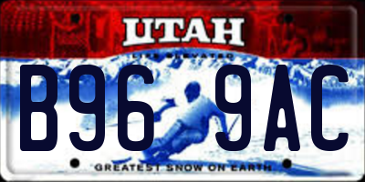 UT license plate B969AC