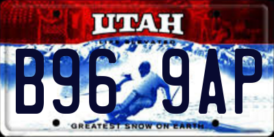 UT license plate B969AP