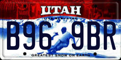 UT license plate B969BR