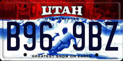 UT license plate B969BZ