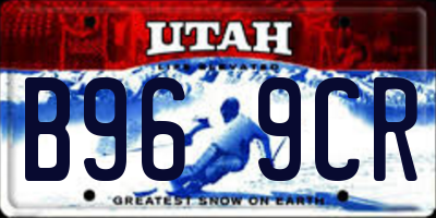 UT license plate B969CR