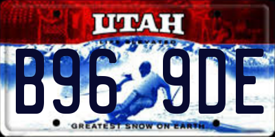 UT license plate B969DE