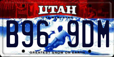UT license plate B969DM