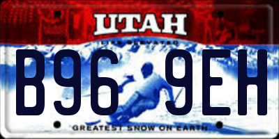 UT license plate B969EH