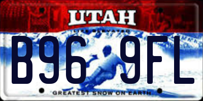 UT license plate B969FL