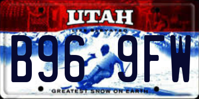 UT license plate B969FW