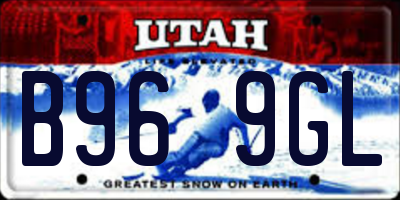 UT license plate B969GL