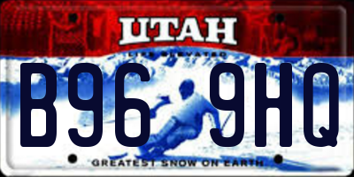 UT license plate B969HQ
