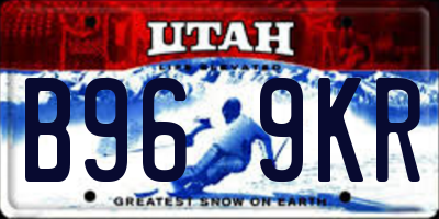 UT license plate B969KR
