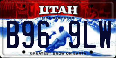 UT license plate B969LW