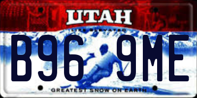 UT license plate B969ME