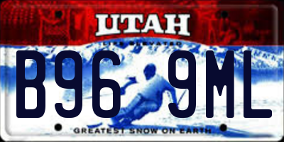 UT license plate B969ML