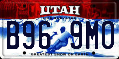 UT license plate B969MO
