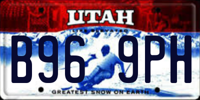 UT license plate B969PH