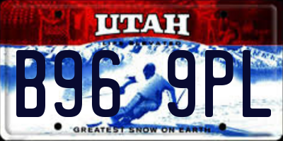 UT license plate B969PL